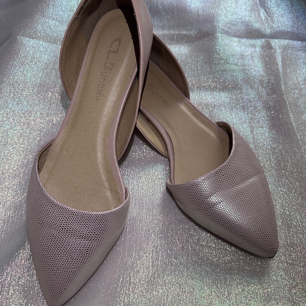 CL by Laundry Women's Pointed Toe Flats - Light Pink